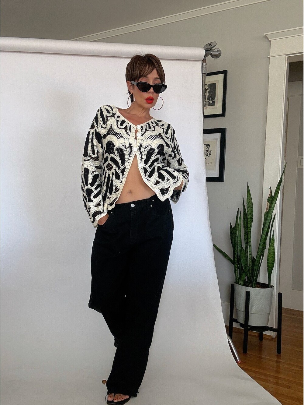 Crochet Knit Cardigan